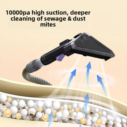 Multifunctional Wet & Dry Steam Vacuum Cleaner with High-Temperature Sterilization and Powerful Suction – Ideal for Deep Cleaning Carpets, Sofas, and Fabrics