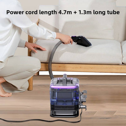 Multifunctional Wet & Dry Steam Vacuum Cleaner with High-Temperature Sterilization and Powerful Suction – Ideal for Deep Cleaning Carpets, Sofas, and Fabrics