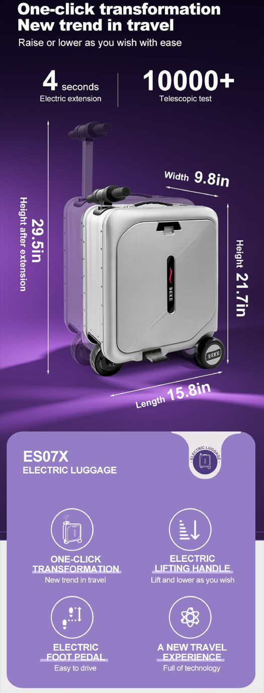 Rideable Smart Suitcase – 28 L | 13 km/h