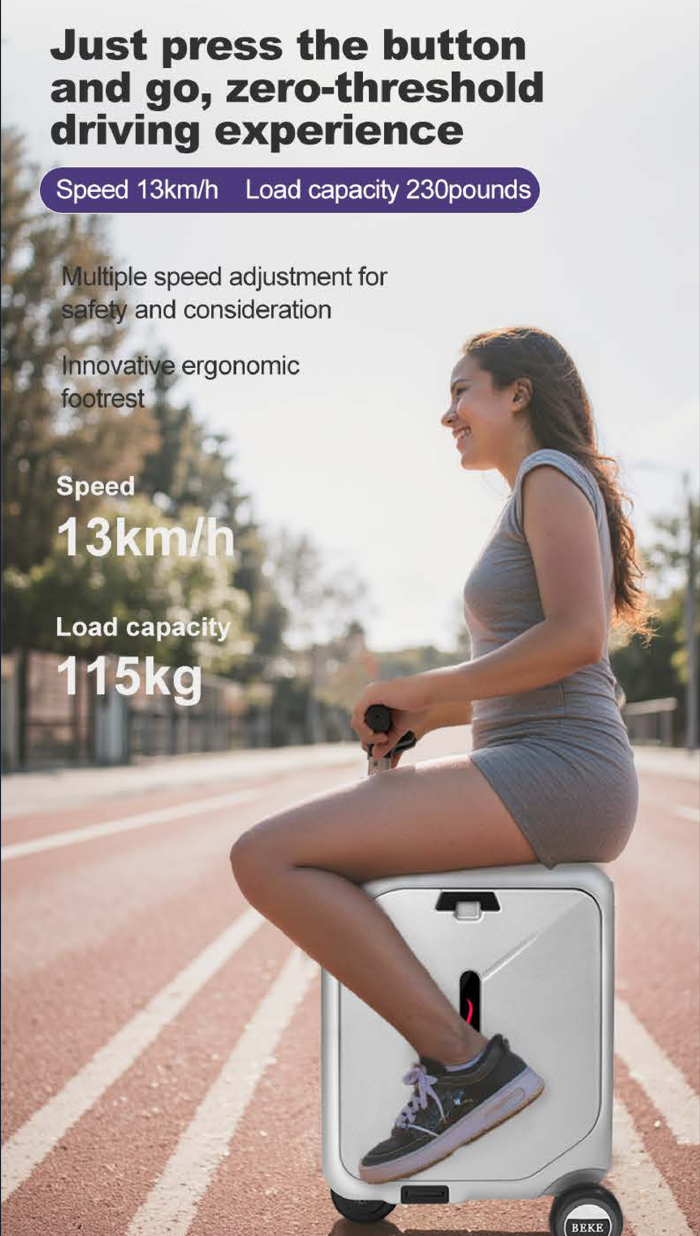 Rideable Smart Suitcase – 28 L | 13 km/h